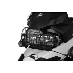 Osłona reflektora ze stali nierdzewnej, czarna, mocowanie na szybkozłączkach, BMW F650GS(Twin)/F700GS/F800GS/F800GS Adventure -