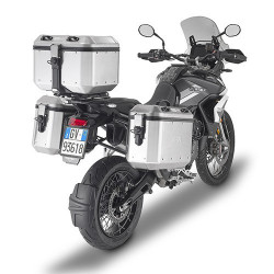 Kufry Givi DLMK36A TREKKER DOLOMITI Black Line (aluminiowe-Srebrne, 2x 36 litrów)