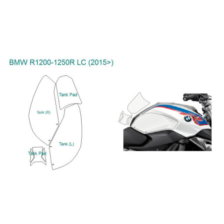 Folia ochronna zbiornika Wunderlich do BMW R1200R LC / R1250R