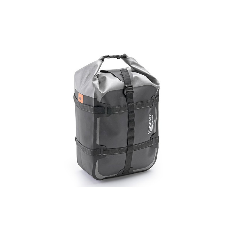 KAPPA TORBA NA SIEDZENIE / BAGAŻNIK 20L 100% WODOSZCZELNA KOLOR CZARNO-SREBRNY (K' RUGGED) (45X27X19CM)