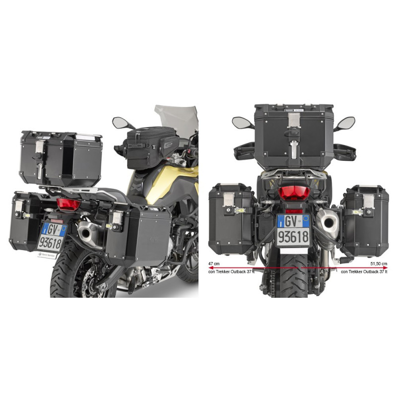 Kufry boczne Givi Outback Evo BMW F750GS F850GS - czarne