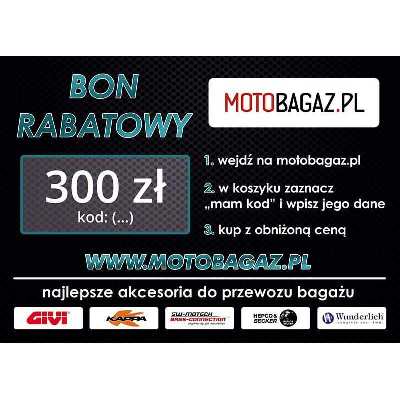 Bon rabatowy Motobagaz - 300 złotych