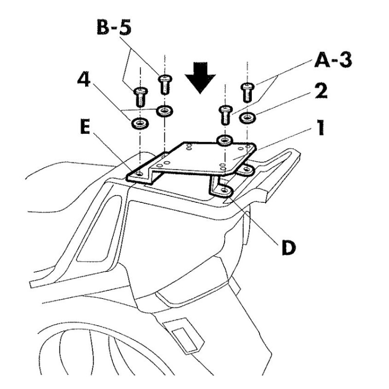 Stelaż SHAD pod kufer centralny do BMW R1150RT [96-05]