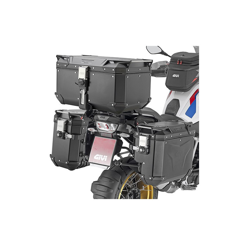 Kufry Givi Trekker Outback EVO OBKE3733B (boczne pod stelaże podcięte, ) Czarne