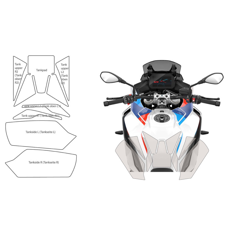 Zestaw folii ochronnych na bak Wunderlich BMW S1000XR [24-]/M1000XR