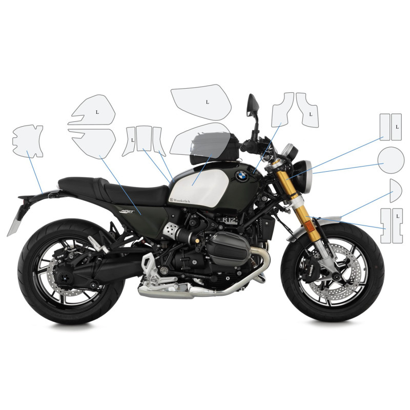 Zestaw folii ochronnych Wunderlich BMW R12 nineT [23-]