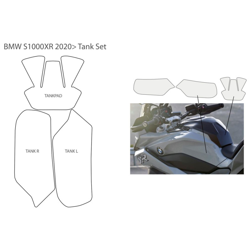 Zestaw folii ochronnych na bak Wunderlich BMW S1000XR [20-23]