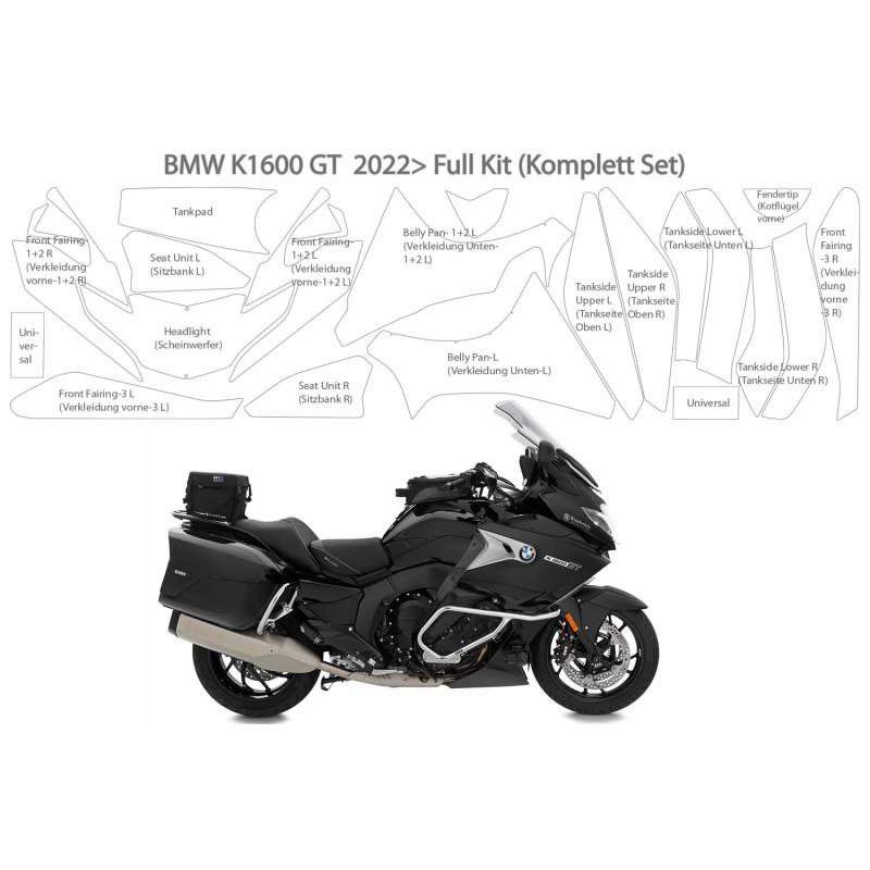 Zestaw Folii ochronnych Wunderlich do BMW K 1600 GT [22-]