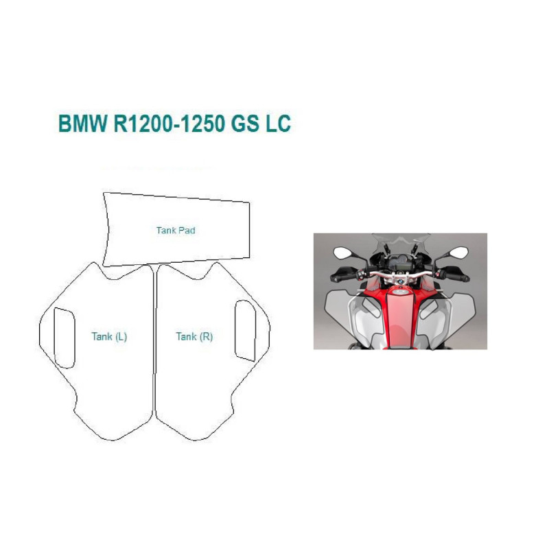 Wunderlich Folia ochronna na bak do BMW R1200GS LC [17-] / R1250GS
