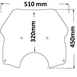 Szyba turystyczna Isotta do HUSQVARNA NORDEN 901 - mocno przyciemniana