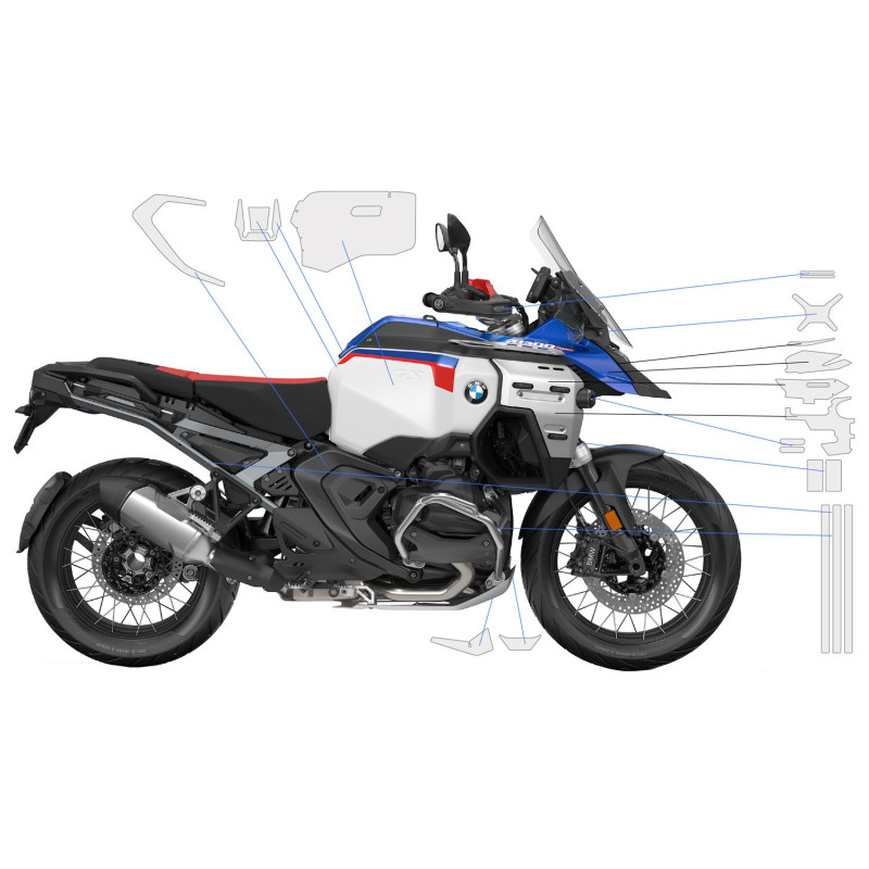 Folia ochronna Wunderlich do BMW R1300GS Adventure Trophy + Triple