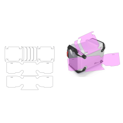 Zestaw folii ochronnych do kufrów aluminiowych PremiumShield R 1300 GS Adventure - matowy - przezroczysty