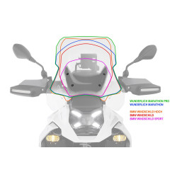 Szyba przednia Wunderlich MARATHON PRO R 1300 GS (Adventure) - Do modeli bez ACC - przezroczysta
