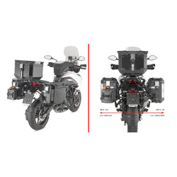 GIVI STELAŻ KUFRÓW BOCZNYCH OUTBACK EVO - BENELLI TRK 702 - (UWAGA NA KUFRY - PRAWY WCIĘTY)