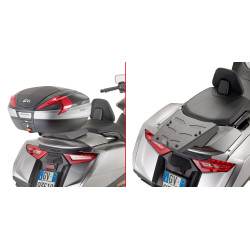 GIVI STELAŻ KUFRA CENTRALNEGO Z ALUMINIOWĄ PŁYTĄ MONOKEY - HONDA GL 1800 Gold Wing (18   22)