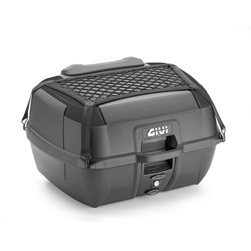 GIVI KUFER CENTRALNY B45+ MONOLOCK (45LT) Z SIATKĄ, WYŚCIÓŁKĄ I OPARCIEM (ZAWIERA PLASTIKOWĄ PŁYTĘ)