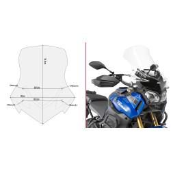 GIVI SZYBA PRZEZROCZYSTA (56,5H X 50W) - YAMAHA XT 1200ZE SUPER TENERE (14   15)