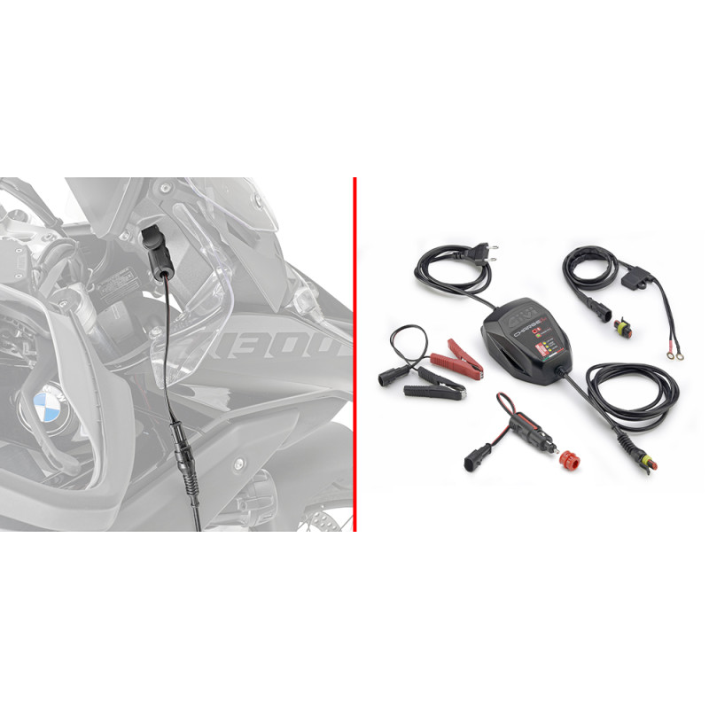 GIVI ŁADOWARKA / PROSTOWNIK AKUMULATORA 12V (ACID, MF, GEL, AGM) Z CAN-BUS - POD BMW