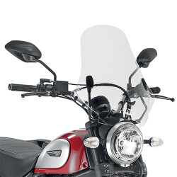 GIVI SZYBA PRZEZROCZYSTA (48H X 43,5W) / POTREZEBA A7407A - DUCATI SCRAMBLER 800 (15)