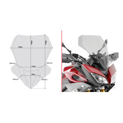 GIVI SZYBA DYMIONA 48 x 42 (H x W) - YAMAHA MT-09 TRACER (15 - 17)
