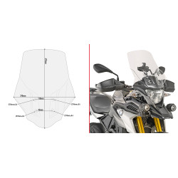 GIVI SZYBA PRZEZROCZYSTA 47 x 37 cm (H x W) - BMW G 310 GS (17   18)