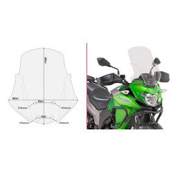 GIVI SZYBA PRZEZROCZYSTA - KAWASAKI Versys-X 300 (17   18)