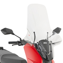 GIVI 2024 SZYBA PRZEZROCZYSTA 81,5 x 64,5 cm (H x W) - SEAT Mo 125 (22   23) / SILENCE S01 (22   23)