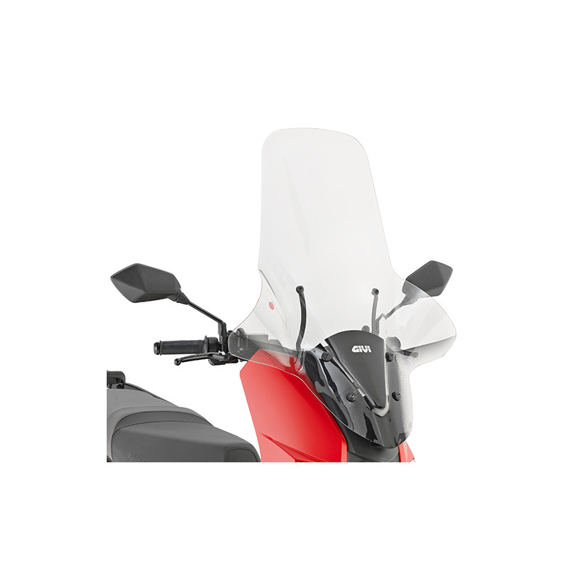 GIVI 2024 SZYBA PRZEZROCZYSTA 81,5 x 64,5 cm (H x W) - SEAT Mo 125 (22   23) / SILENCE S01 (22   23)