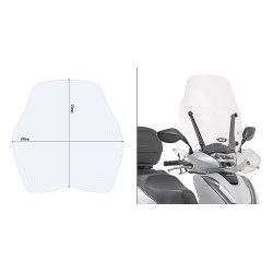 GIVI SZYBA PRZEŹROCZYSTA 51 x 49 cm (H x W) - HONDA SH 125i-150i (17) NIU
