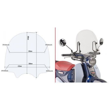 Szyba turystyczna Givi 1168A do honda Super Cub C 125