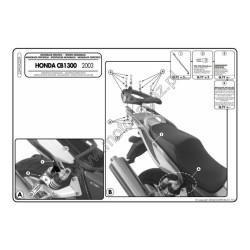 Stelaż pod kufer centralny do Honda CB1300 [03-09] - Givi 259FZ (zgodny z Kappa KZ259)