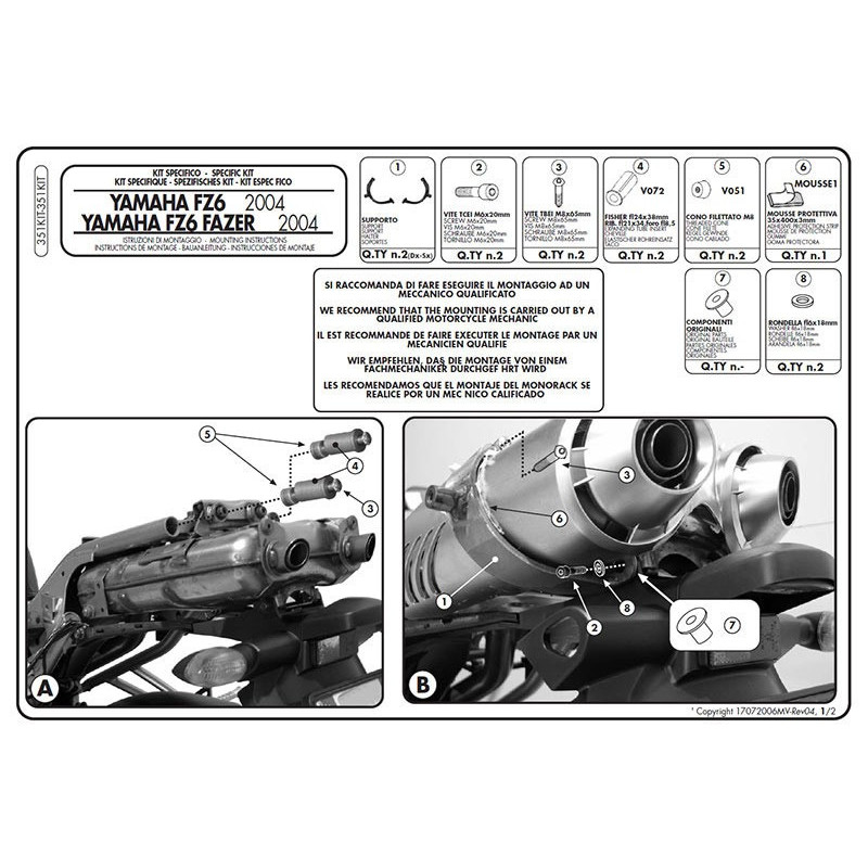 Zestaw mocujący 351KIT