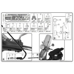 Zestaw mocujący A104A do szyby Givi 104A