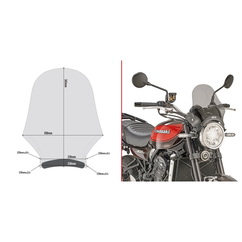 Szyba uniwersalna Givi A210