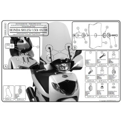 Zestaw mocujący A311A do szyb Givi 311A i 313A