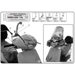 Zestaw mocujący A314A do szyby Givi 314A