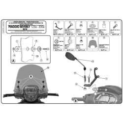 Zestaw mocujący A357A do szyby Givi 357A