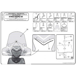 Zestaw mocujący A443A do szyby Givi 443A