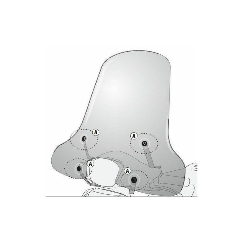 Zestaw mocujący A7053A do szyby Givi 7053A