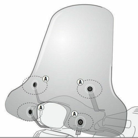 Zestaw mocujący A7053A do szyby Givi 7053A