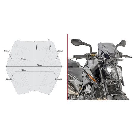 Owiewka Givi A7708 do KTM DUKE 790 (18-20)