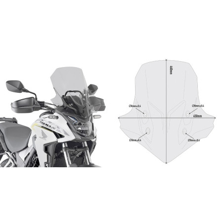 Szyba turystyczna Givi D1171S do Honda CB500X [19-20]
