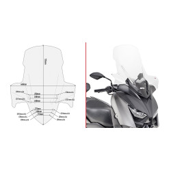 Szyba turystyczna Givi D2136ST do Yamaha X-MAX 300 [17-], X-MAX 400 [18-]