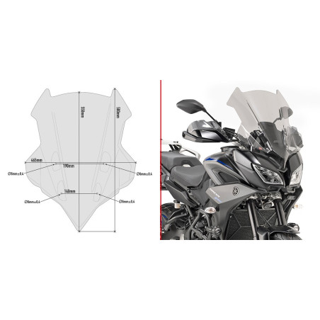 Szyba turystyczna Givi D2139S do Yamaha MT-09 Tracer /GT [18-]