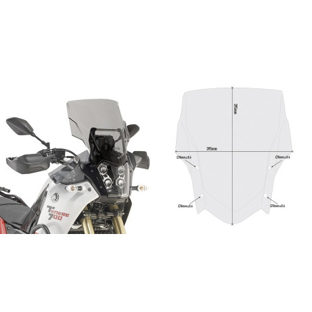 Szyba turystyczna Givi D2145S do Yamaha Tenere 700 [19-]