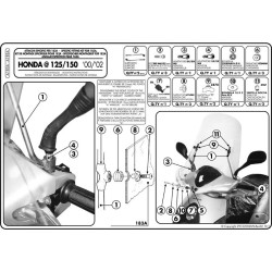 Zestaw mocujący D214KIT do szyby Givi 214DT