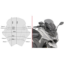Szyba sportowa Givi D6110S do KYMCO AK 550 (17-20)