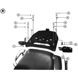 Płyta pod kufer centralny do Honda XL1000V Varadero [99-06] - Givi E212 (zgodna z Kappa K212)
