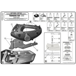 Płyta pod kufer centralny do Yamaha FJR 1300 [06-15] - Givi E228M (zgodna z Kappa K228M)